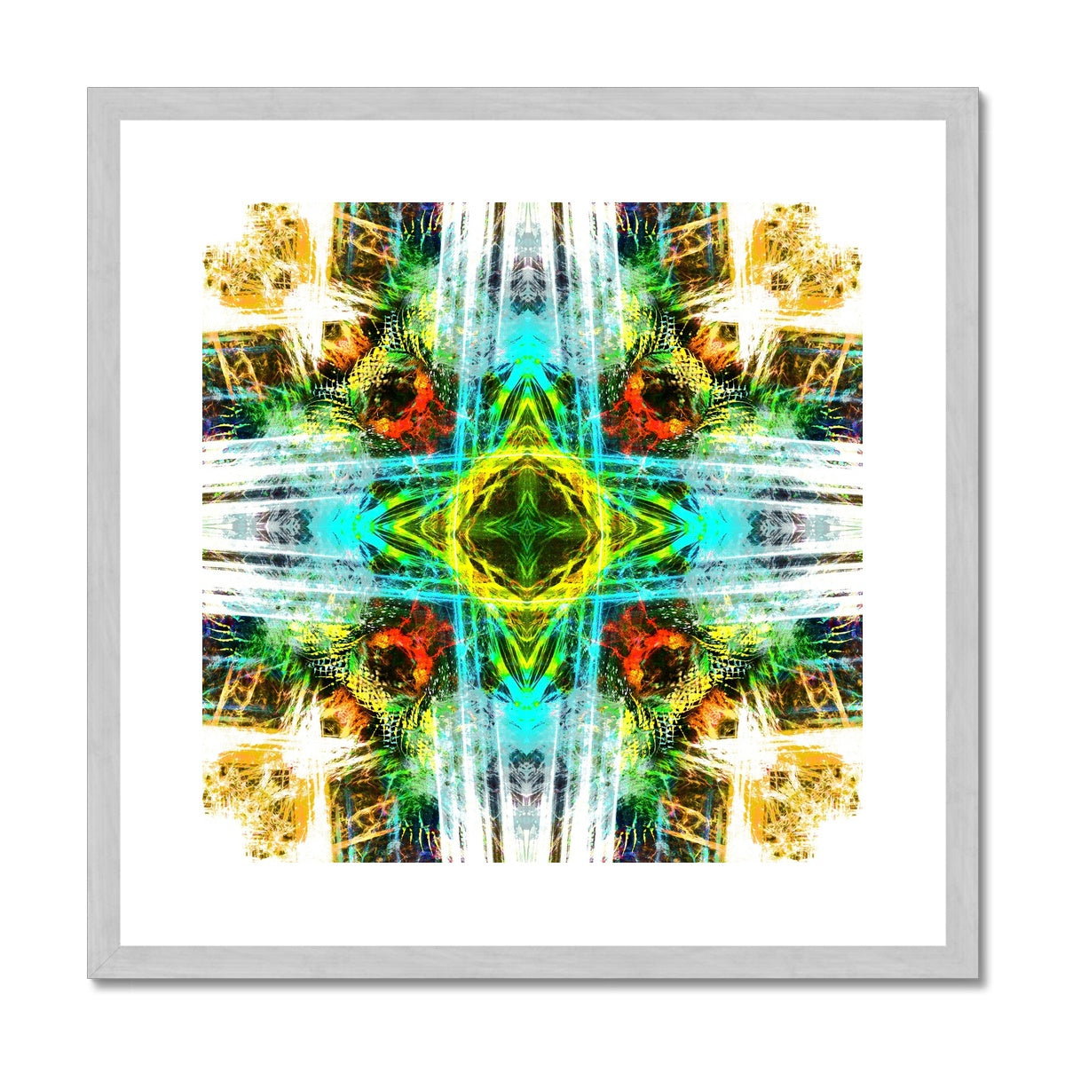 Earth Elemental Mandala Antique Framed & Mounted Print
