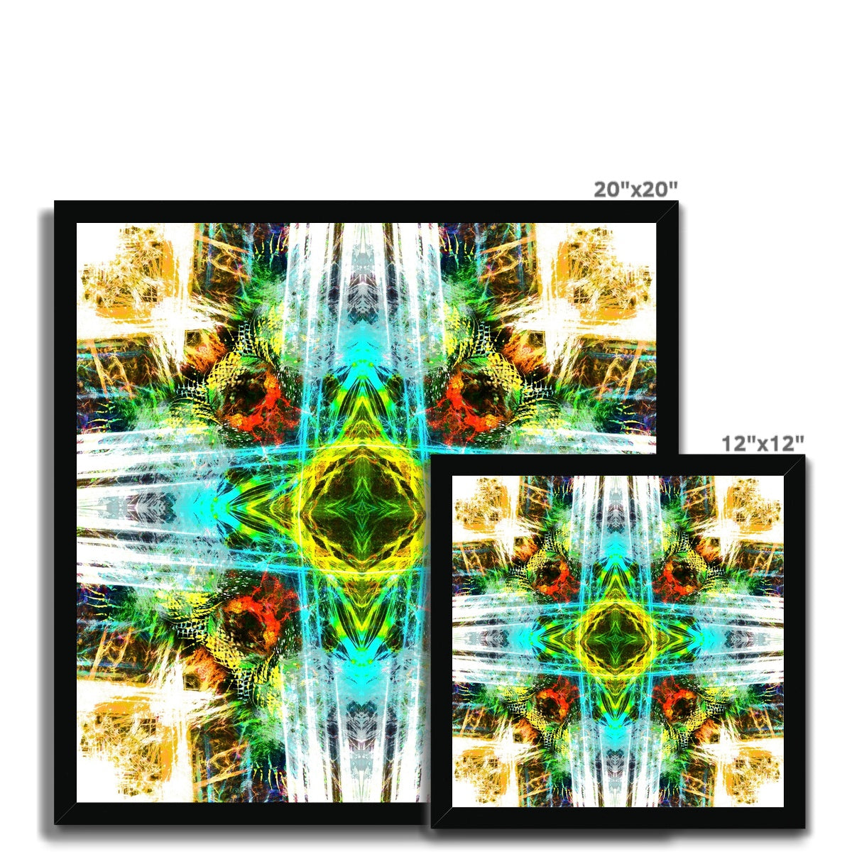 Earth Elemental Mandala Framed Print