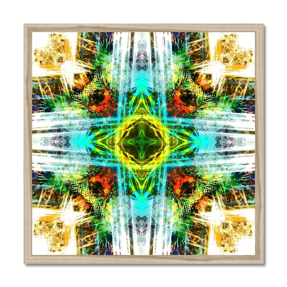 Earth Elemental Mandala Framed Print