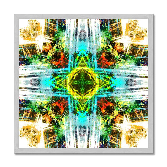 Earth Elemental Mandala Antique Framed Print