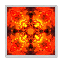 Fire Elemental Mandala Antique Framed Print