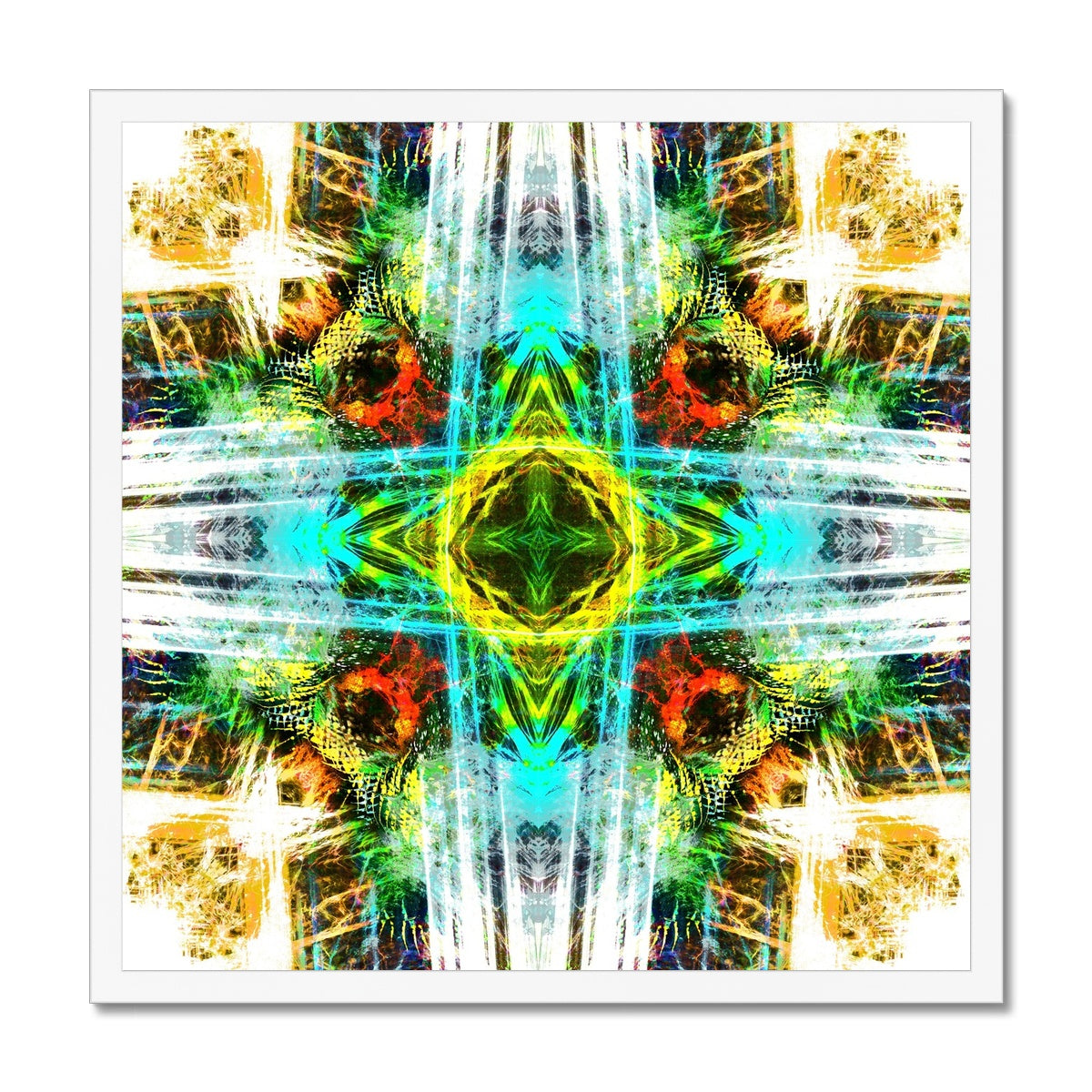 Earth Elemental Mandala Budget Framed Poster