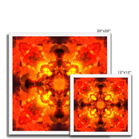 Fire Elemental Mandala Budget Framed Poster