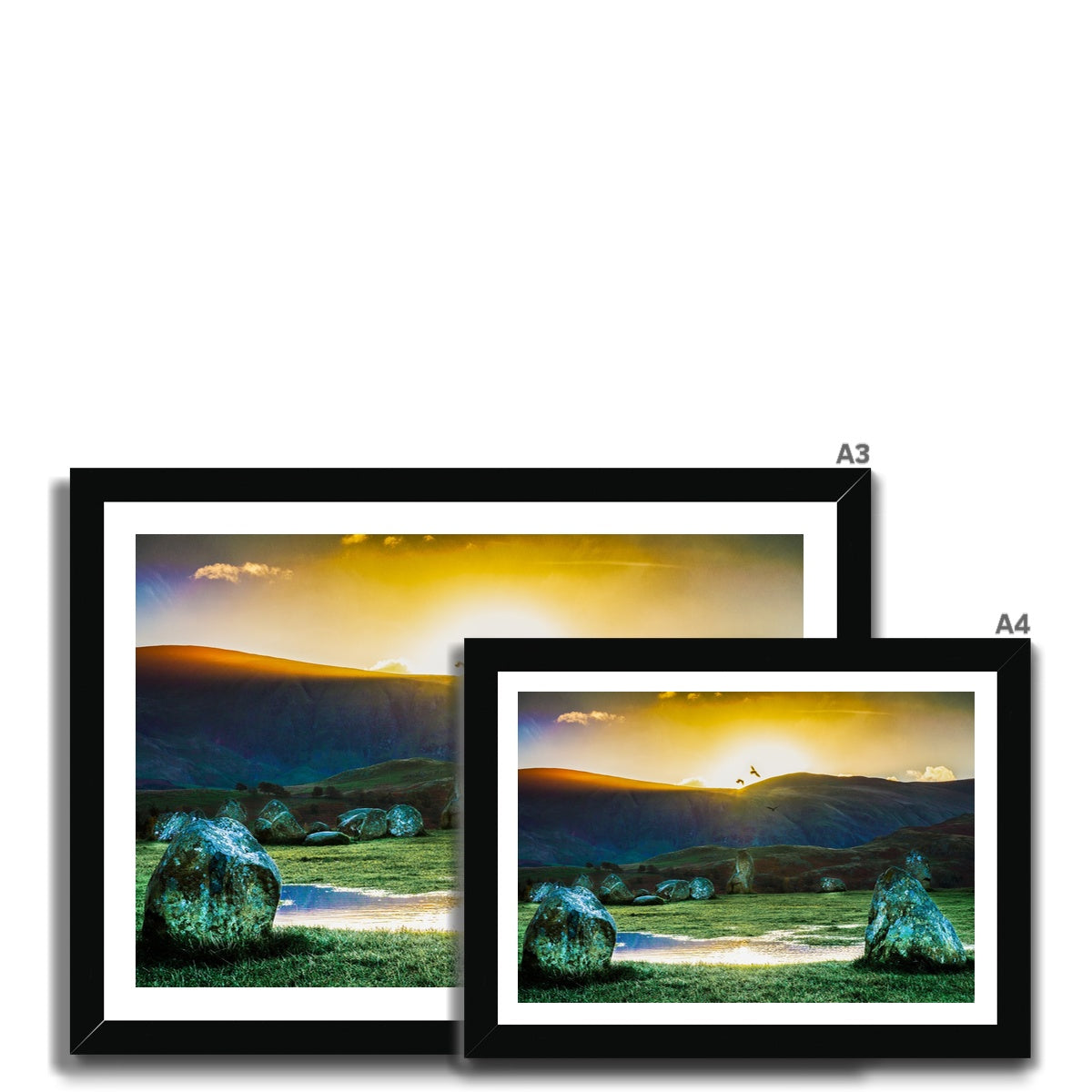 Crows over Castlerigg Framed Print