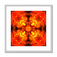 Fire Elemental Mandala Antique Framed & Mounted Print