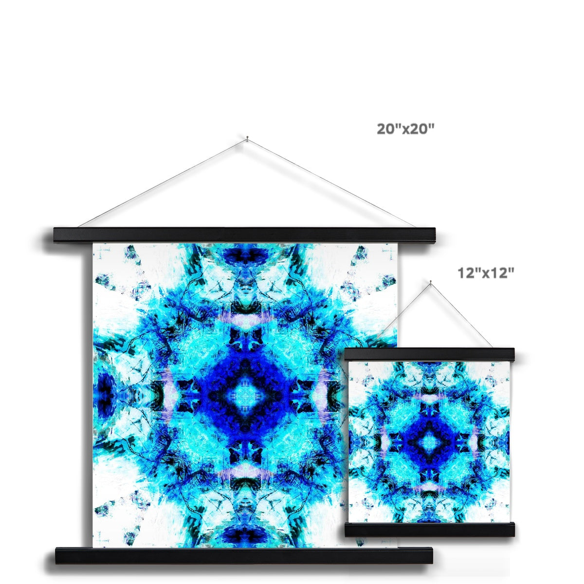 Water Elemental Mandala Fine Art Print with Hanger