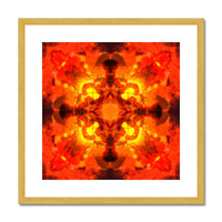 Fire Elemental Mandala Antique Framed & Mounted Print