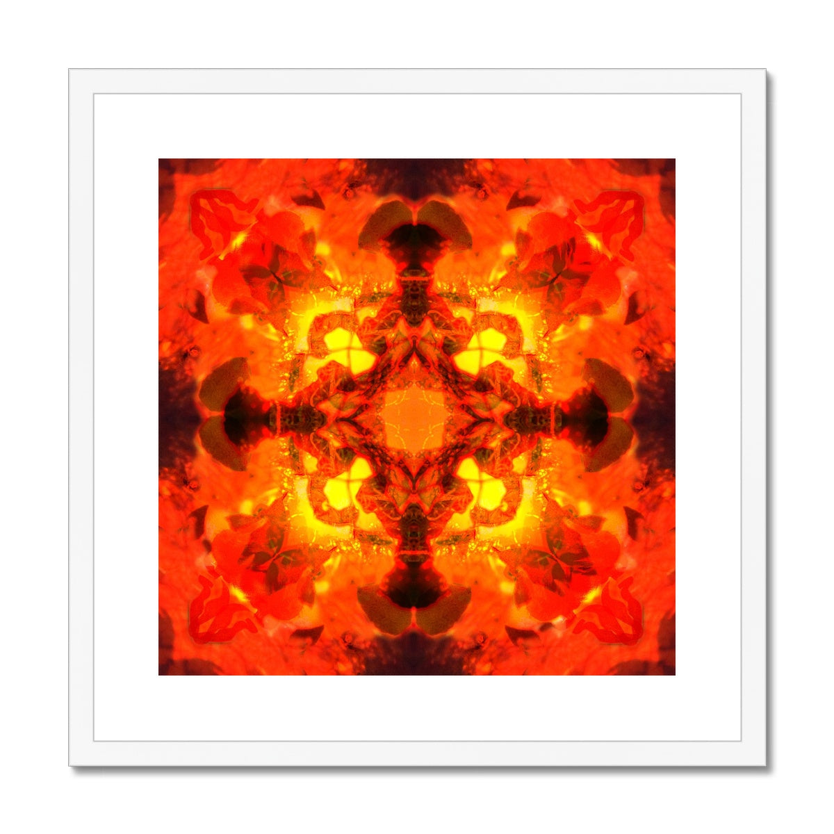Fire Elemental Mandala Framed & Mounted Print