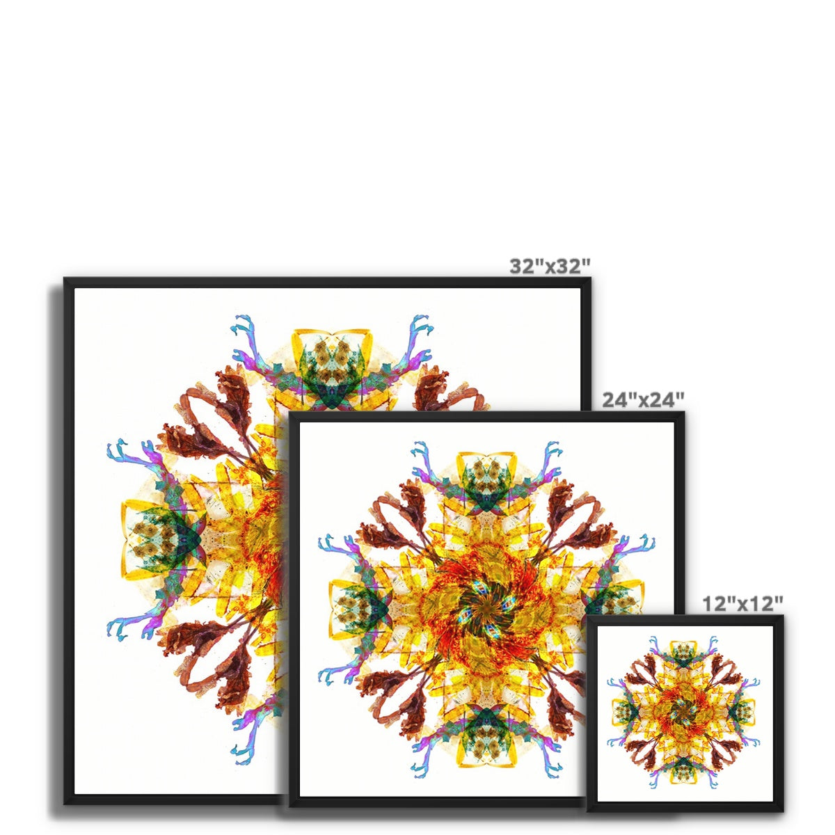 Ancient Wisdom Mandala Framed Canvas