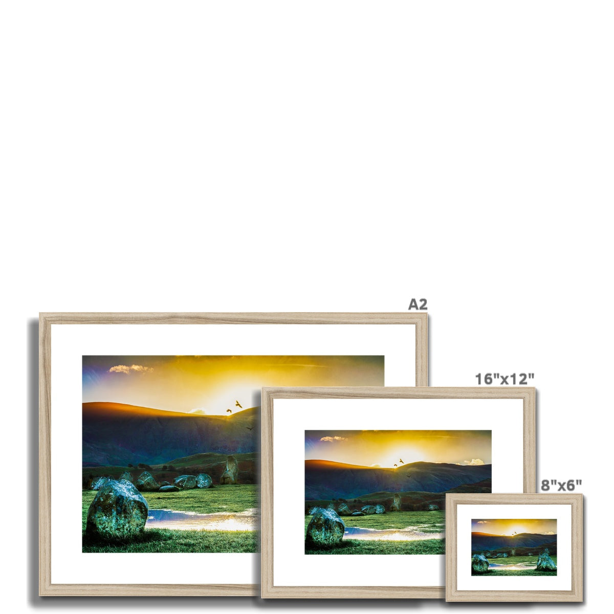 Crows over Castlerigg Framed & Mounted Print