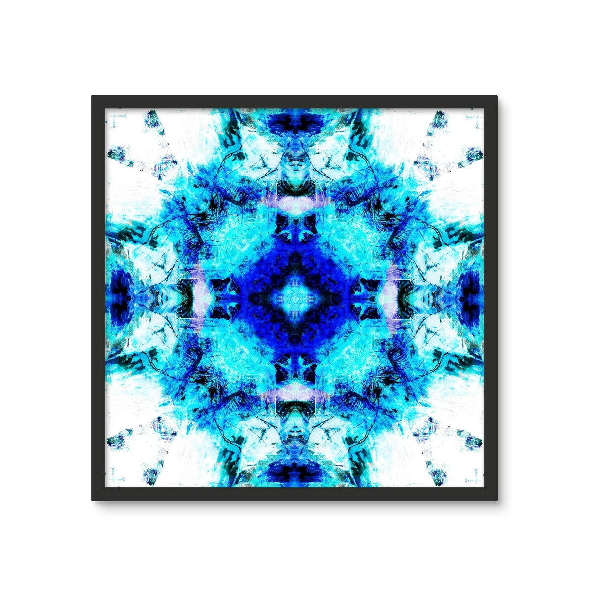Water Elemental Mandala Framed Photo Tile