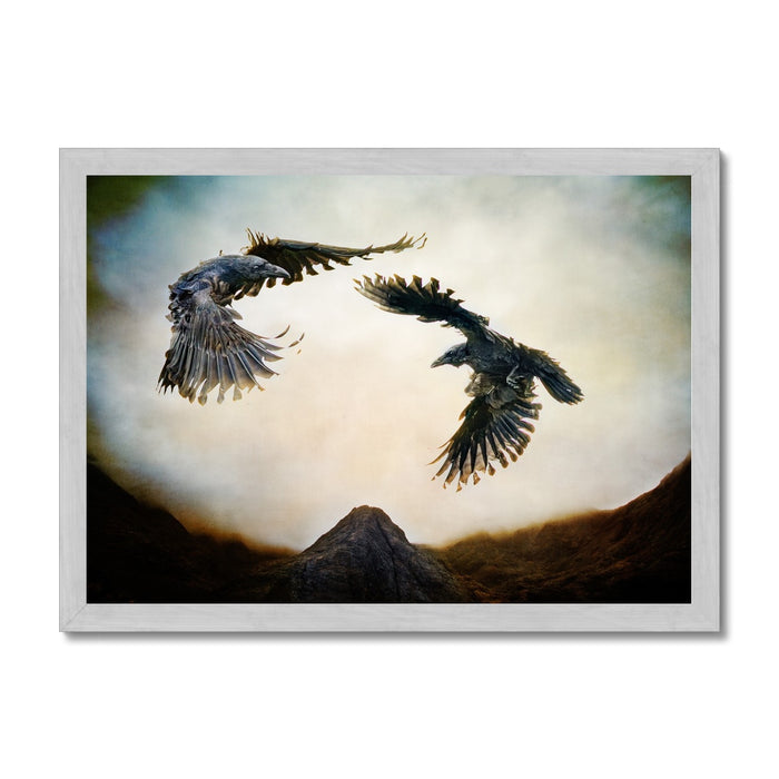 Odin's Ravens Antique Framed Print