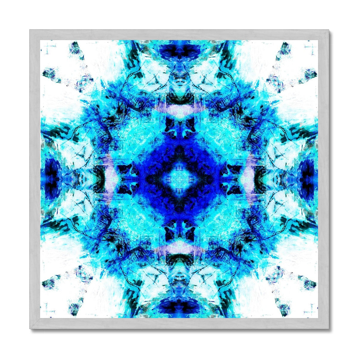 Water Elemental Mandala Antique Framed Print