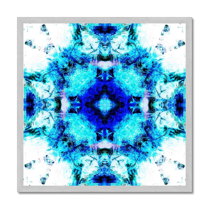 Water Elemental Mandala Antique Framed Print