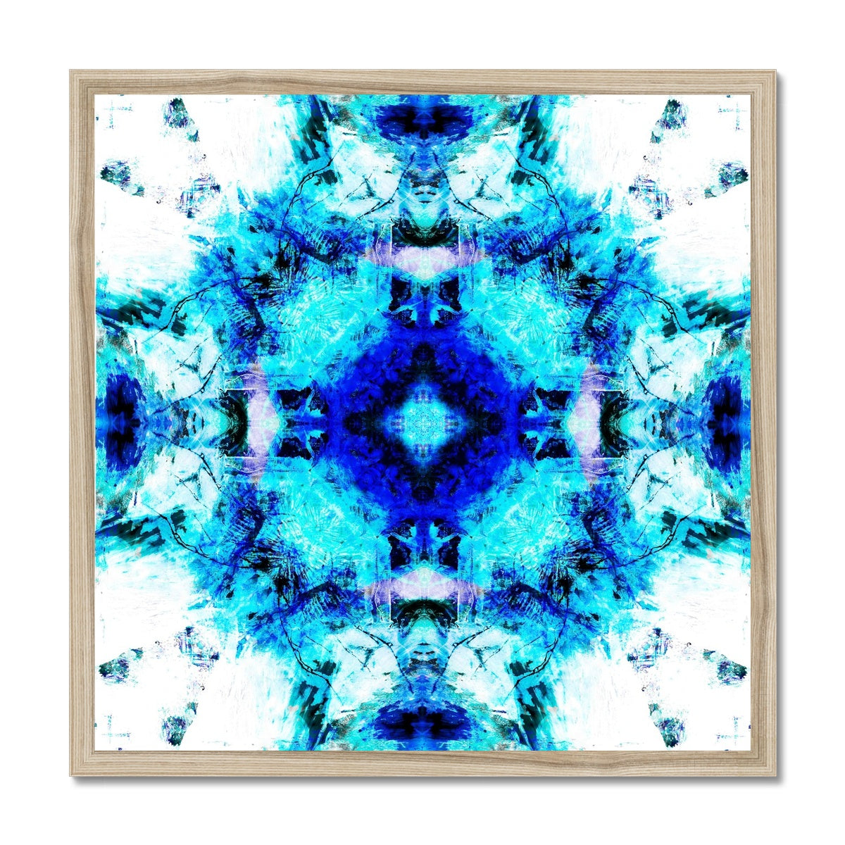 Water Elemental Mandala Budget Framed Poster