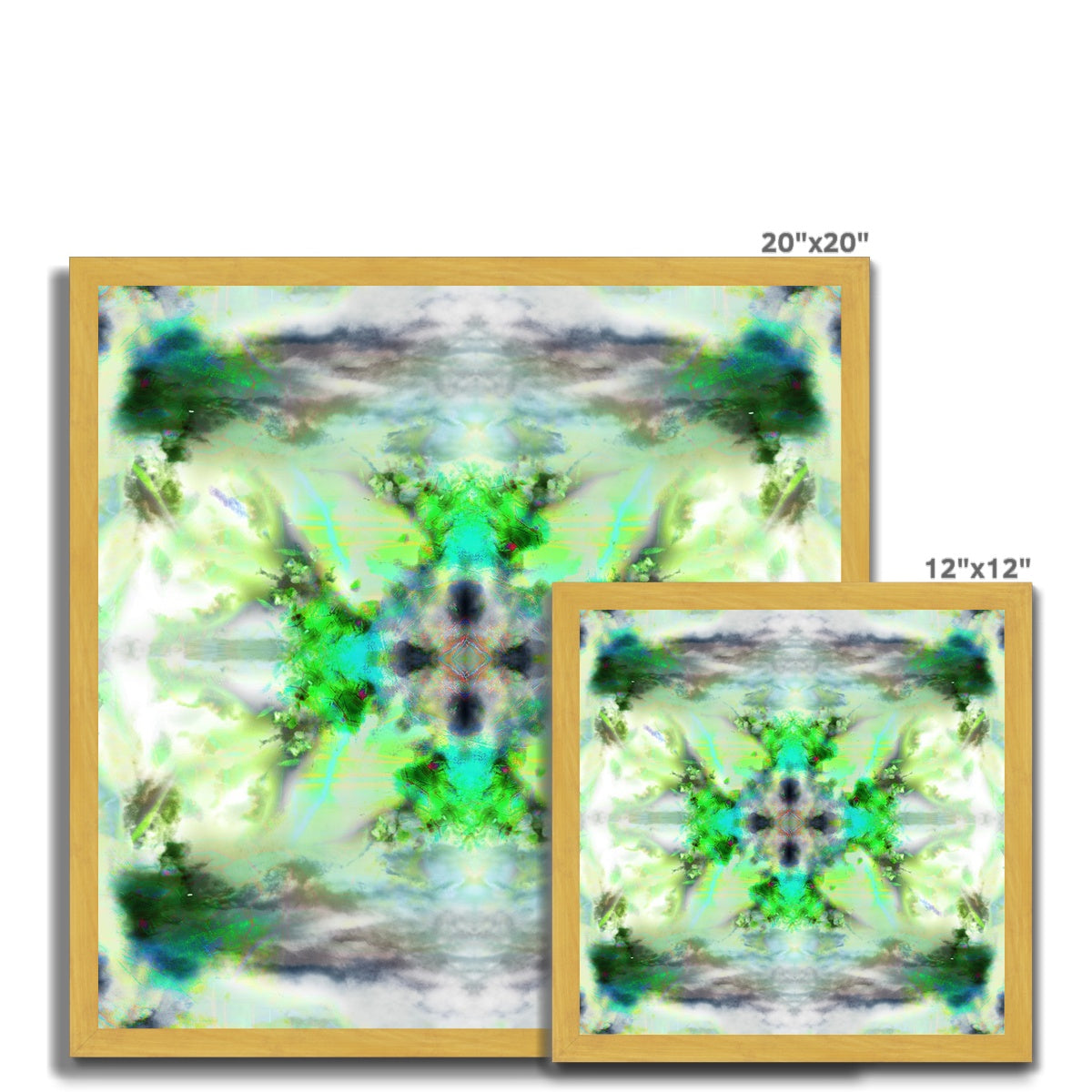 Air Elemental Mandala Antique Framed Print