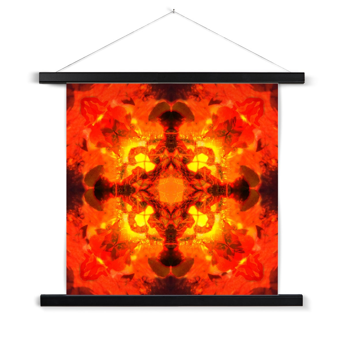 Fire Elemental Mandala Fine Art Print with Hanger