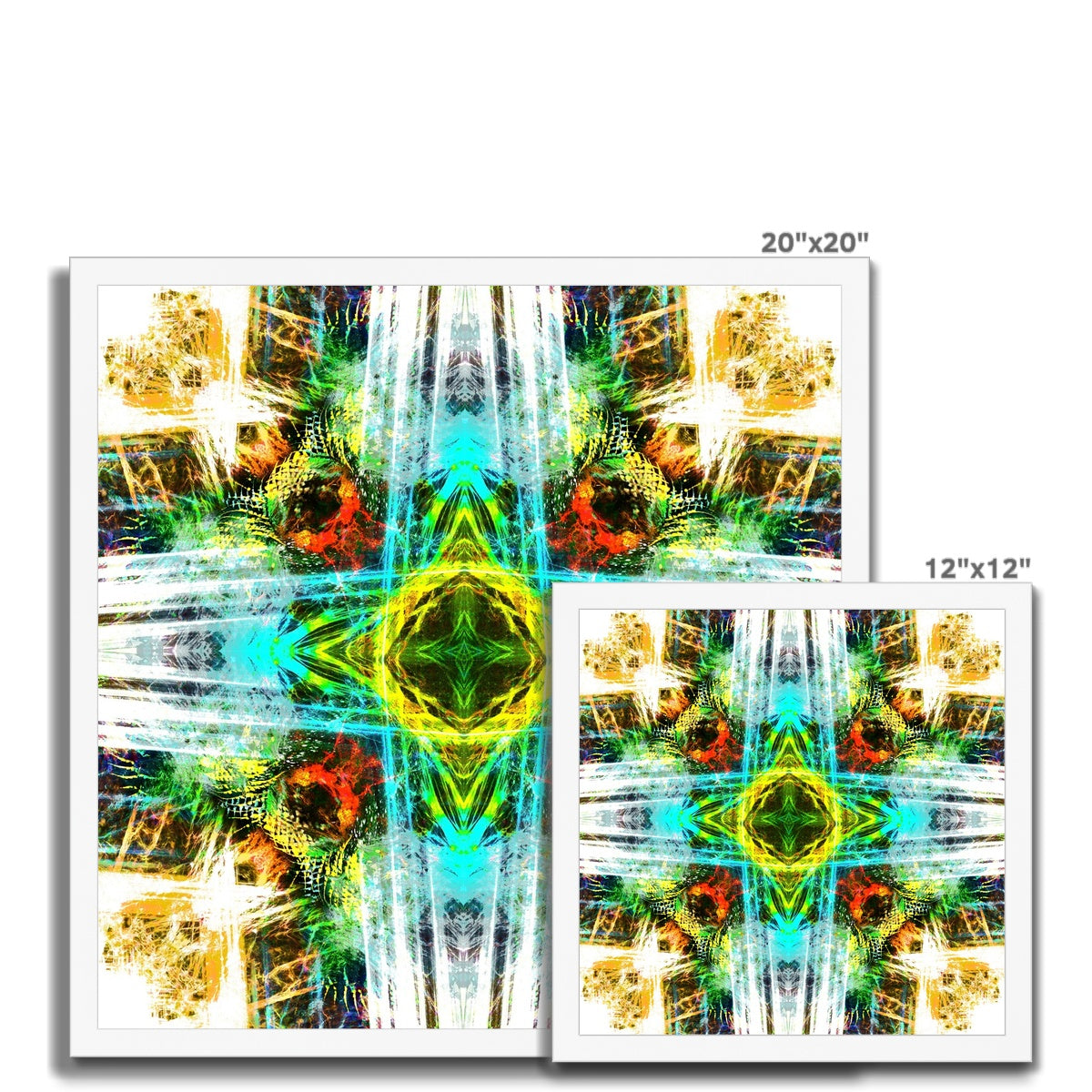 Earth Elemental Mandala Budget Framed Poster