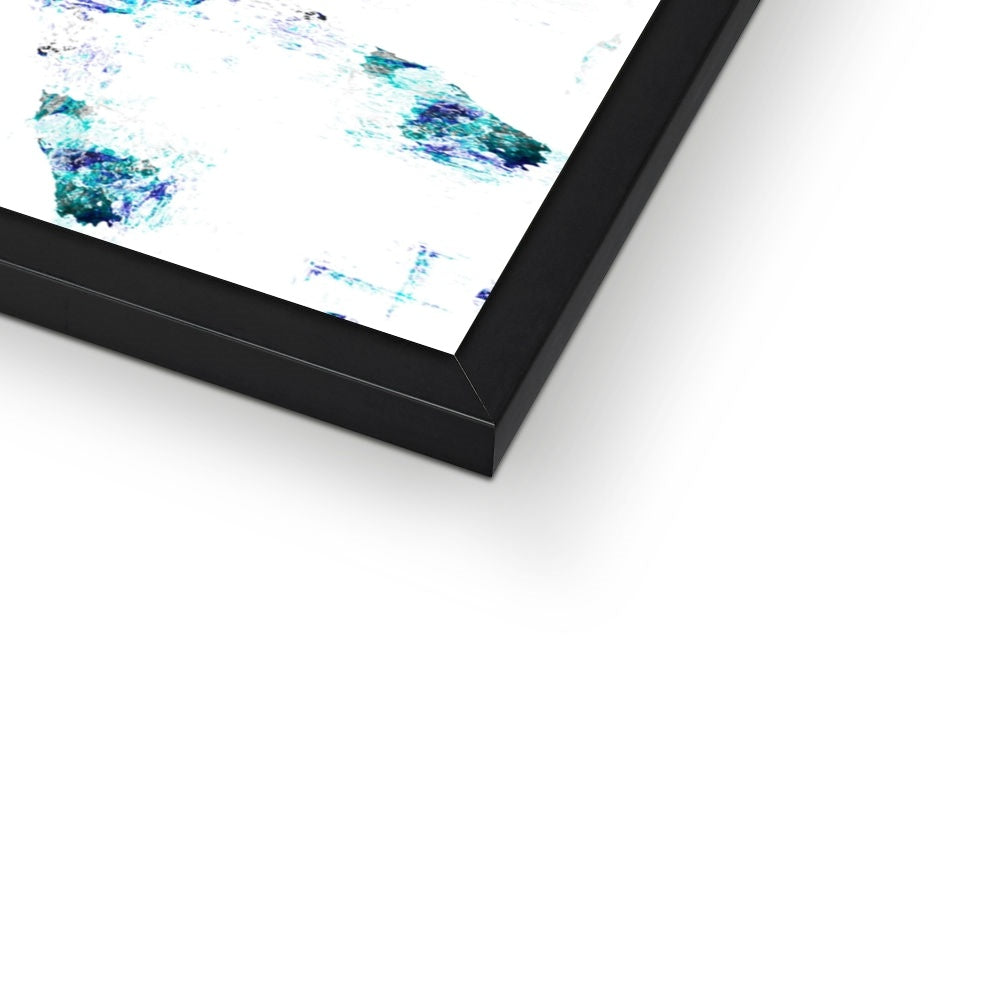 Water Elemental Mandala Budget Framed Poster