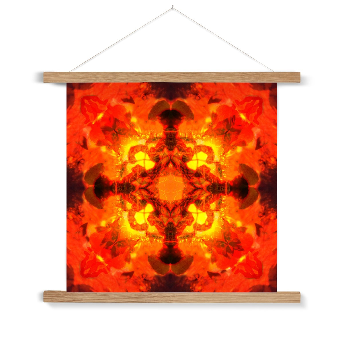 Fire Elemental Mandala Fine Art Print with Hanger