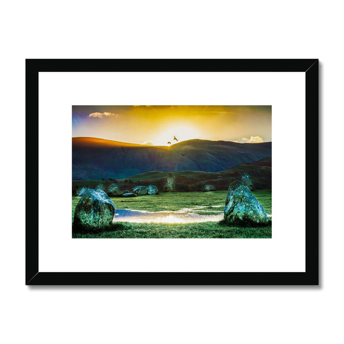 Crows over Castlerigg Framed & Mounted Print