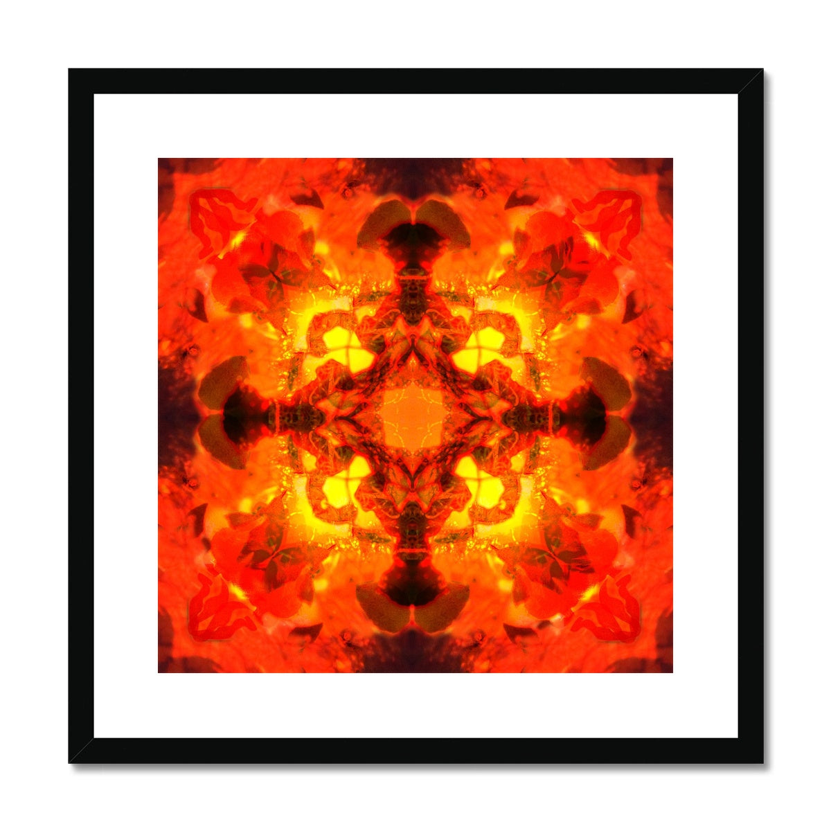 Fire Elemental Mandala Framed & Mounted Print