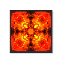 Fire Elemental Mandala Framed Photo Tile