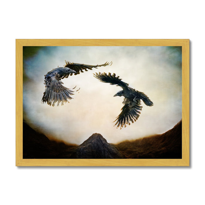 Odin's Ravens Antique Framed Print