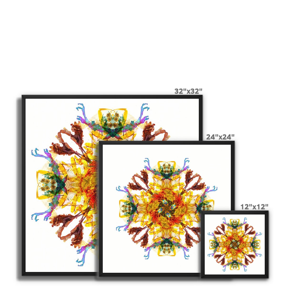 Ancient Wisdom Mandala Framed Canvas