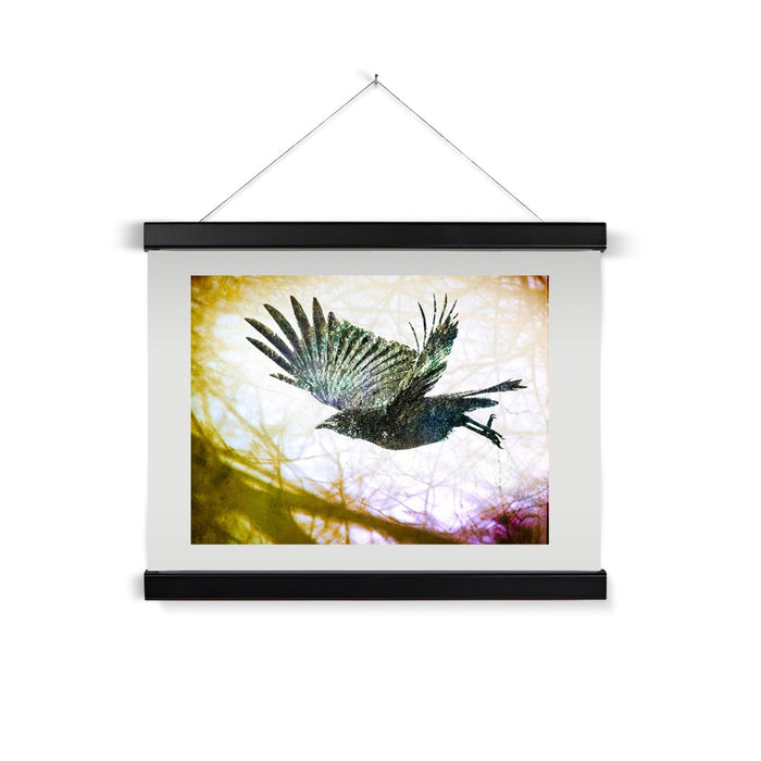 Woodland Crow Fine Art Print with Hanger