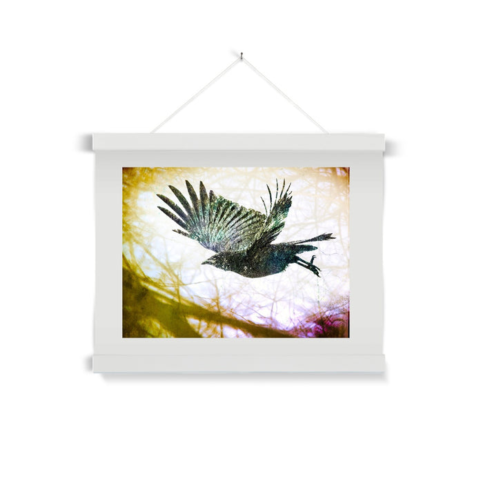 Woodland Crow Fine Art Print with Hanger