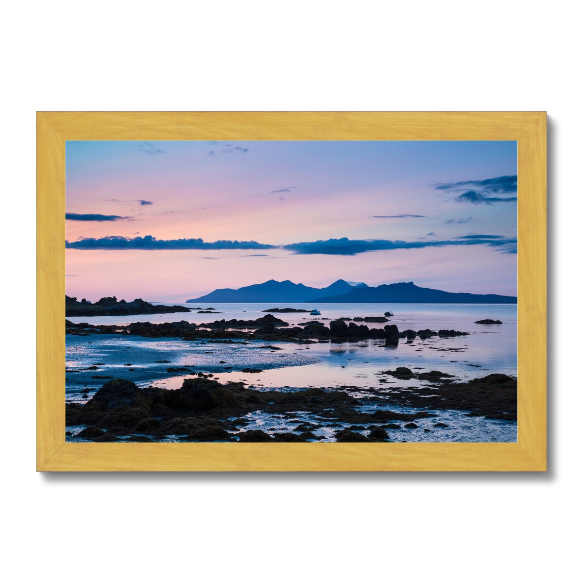 Inner Hebrides Dusk Antique Framed Print