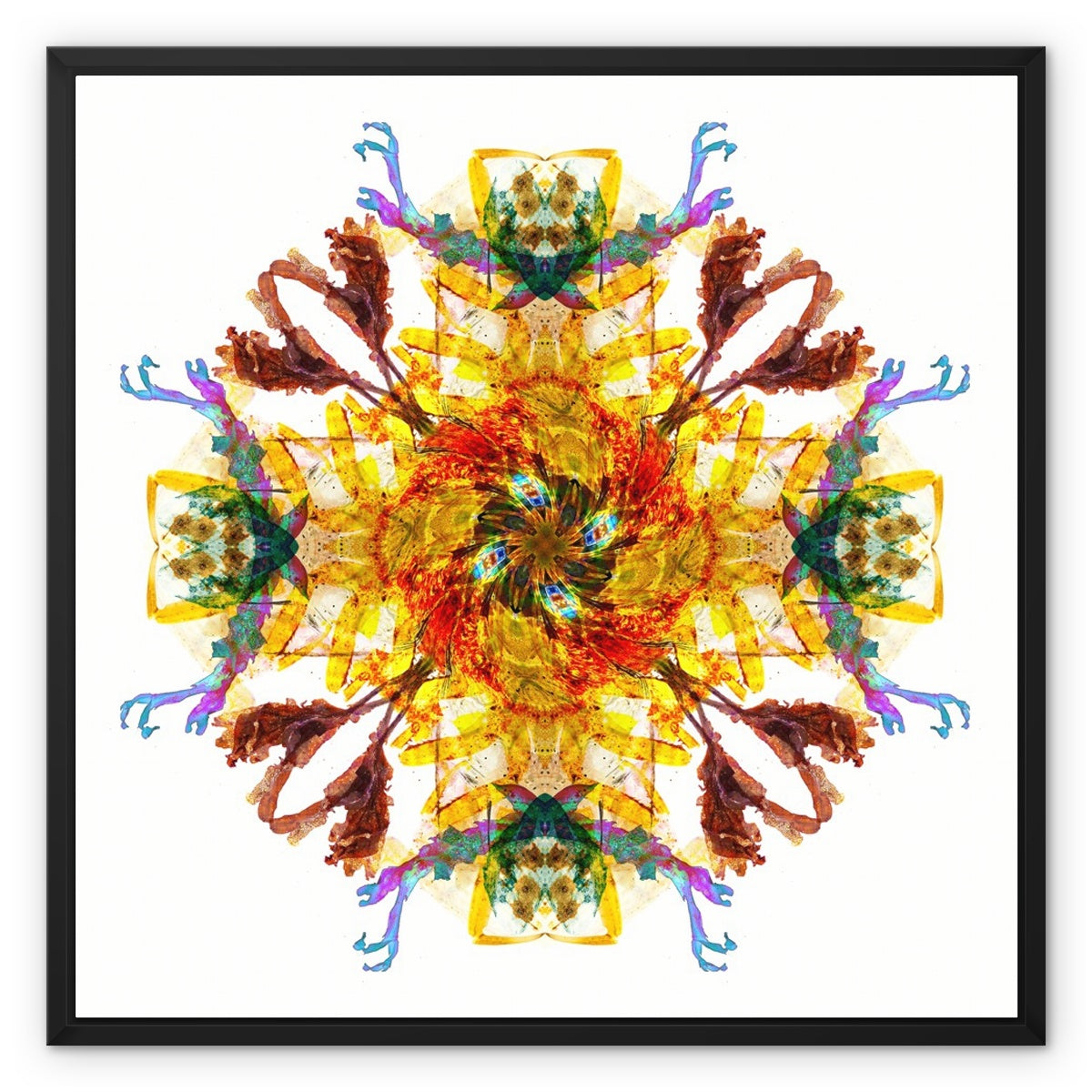 Ancient Wisdom Mandala Framed Canvas