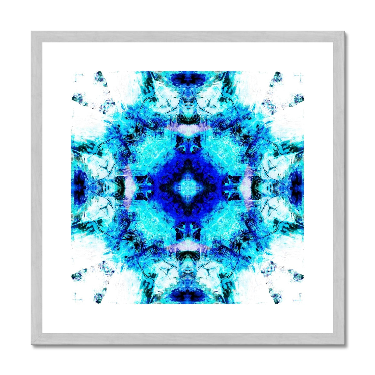Water Elemental Mandala Antique Framed & Mounted Print