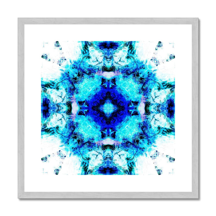 Water Elemental Mandala Antique Framed & Mounted Print