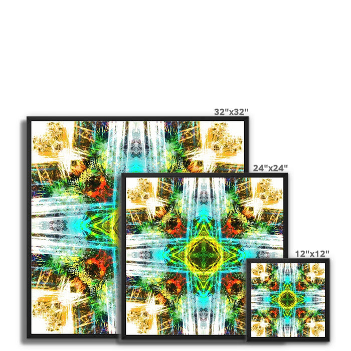 Earth Elemental Mandala Framed Canvas