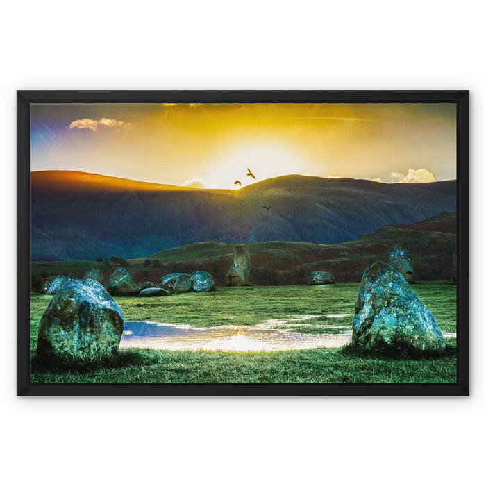Crows over Castlerigg Framed Canvas