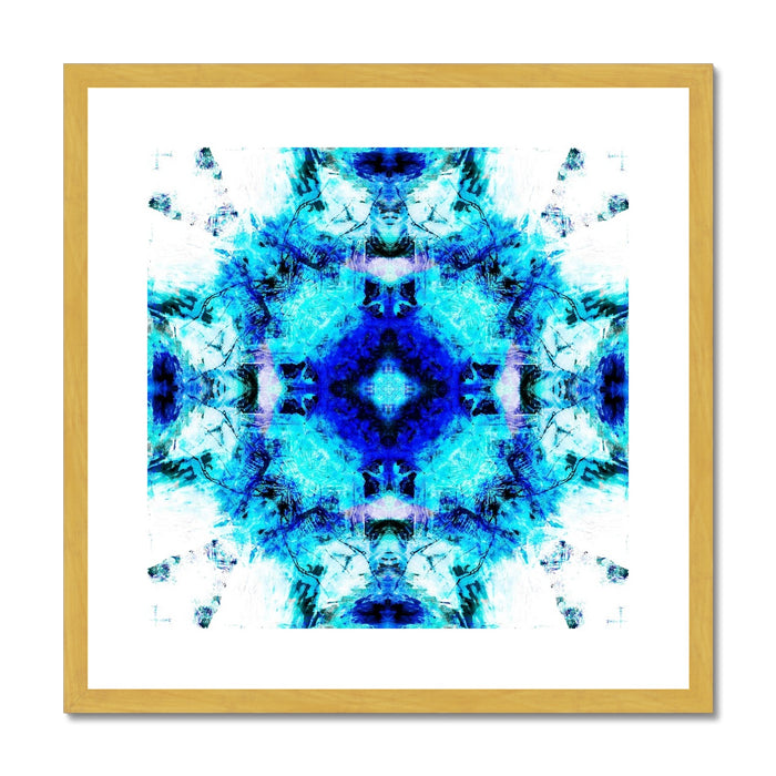 Water Elemental Mandala Antique Framed & Mounted Print