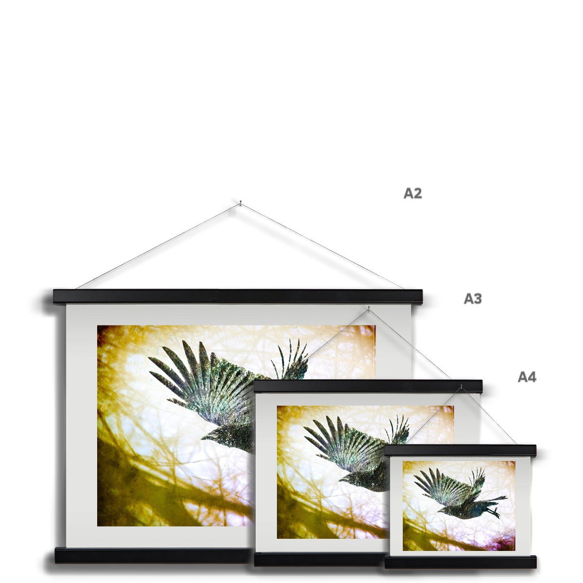 Woodland Crow Fine Art Print with Hanger