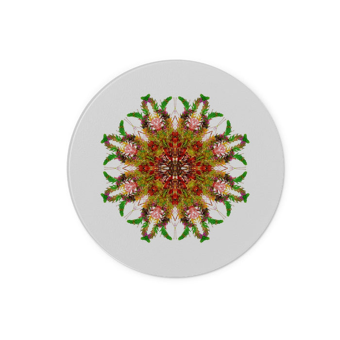 Bounty Mandala Glass Chopping Board