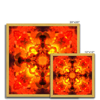 Fire Elemental Mandala Antique Framed Print