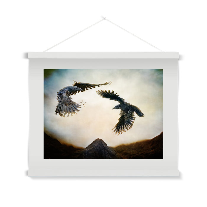Odin's Ravens Fine Art Print with Hanger