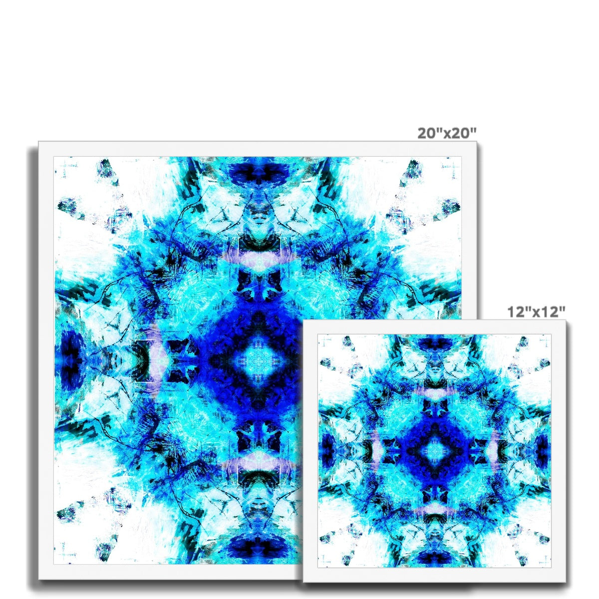 Water Elemental Mandala Budget Framed Poster