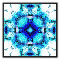Water Elemental Mandala Framed Canvas