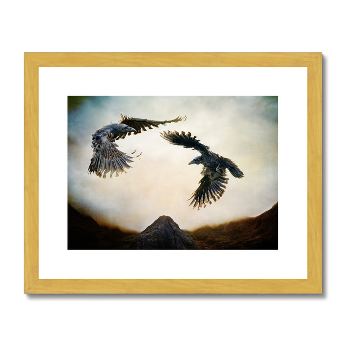 Odin's Ravens Antique Framed & Mounted Print
