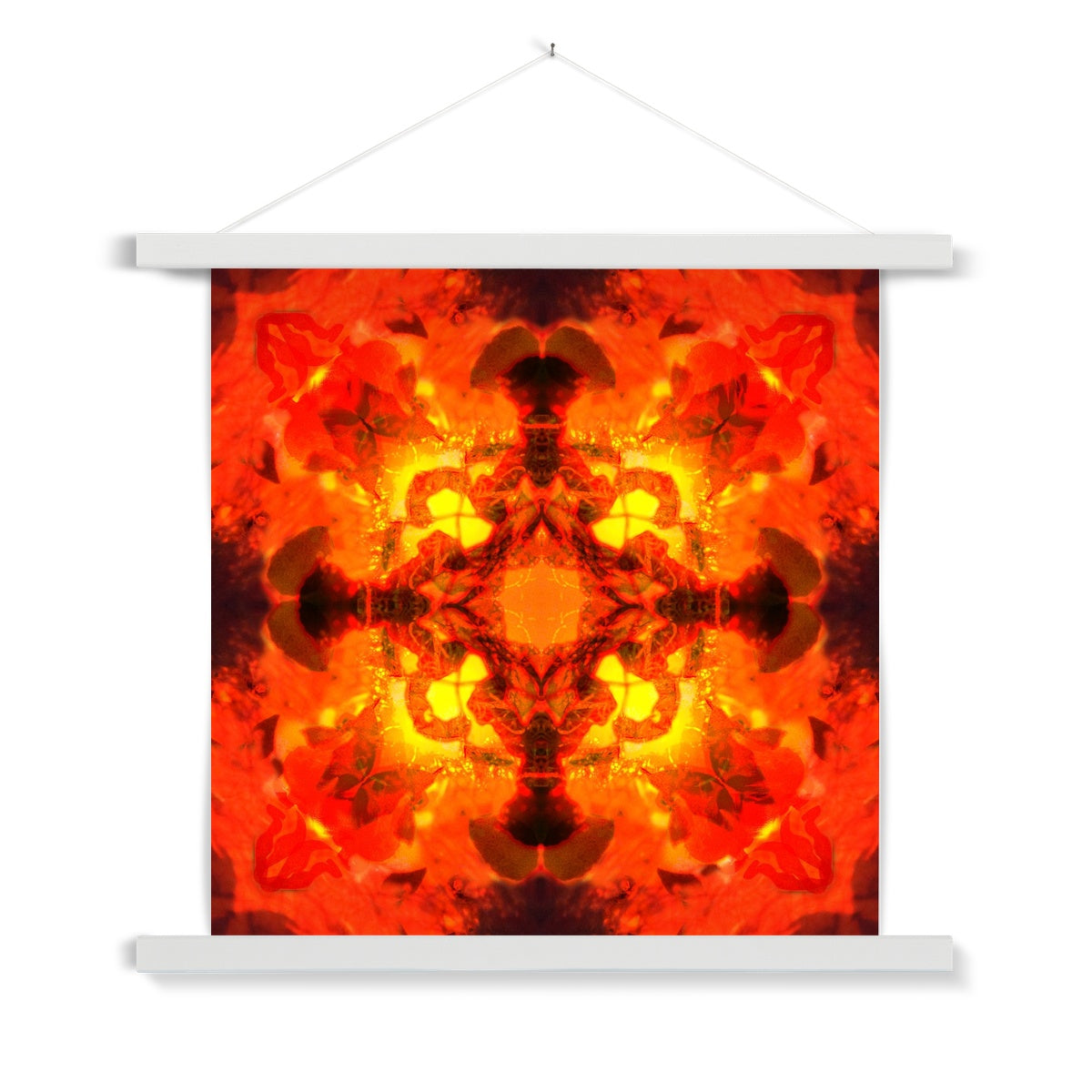 Fire Elemental Mandala Fine Art Print with Hanger