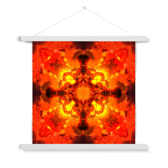 Fire Elemental Mandala Fine Art Print with Hanger