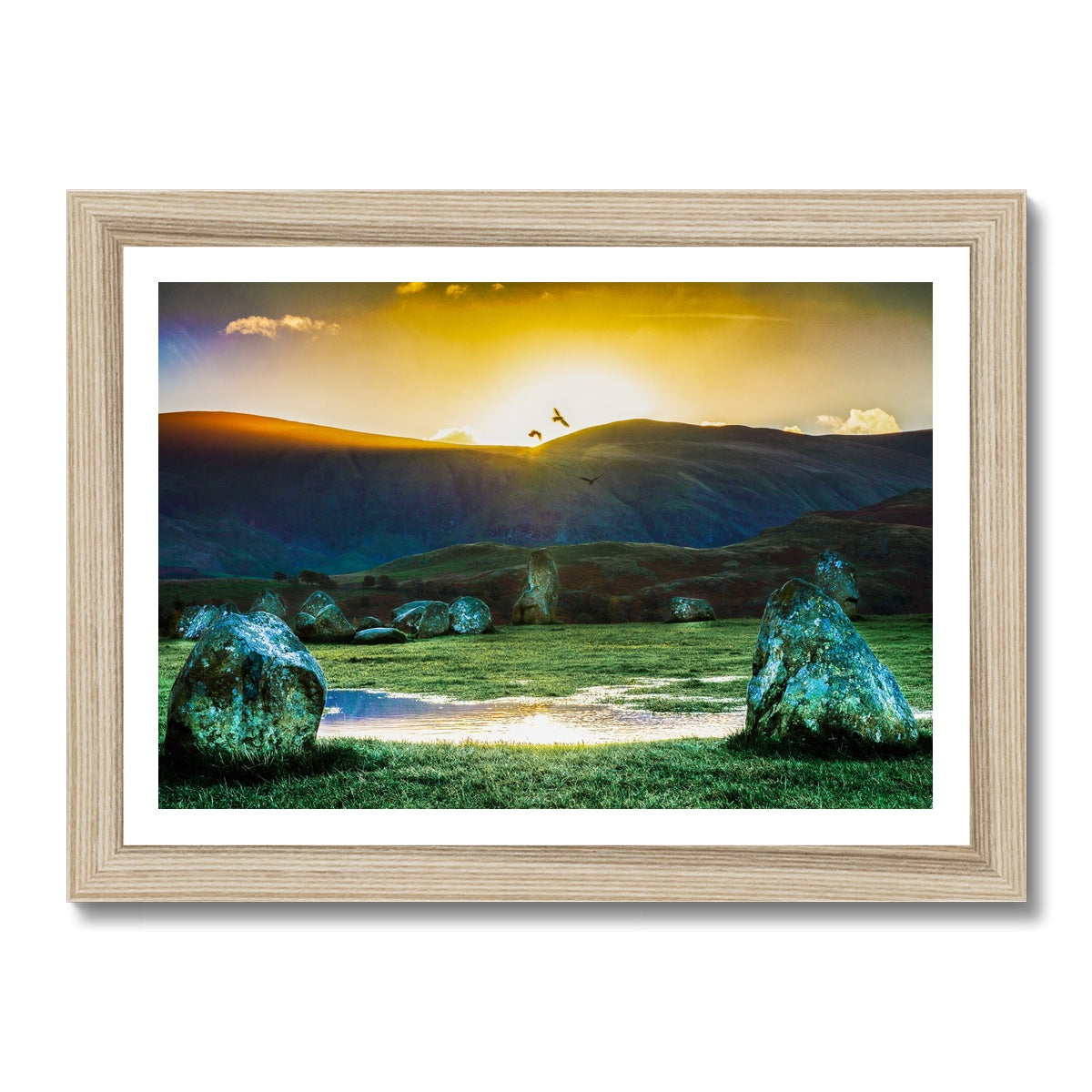 Crows over Castlerigg Framed Print