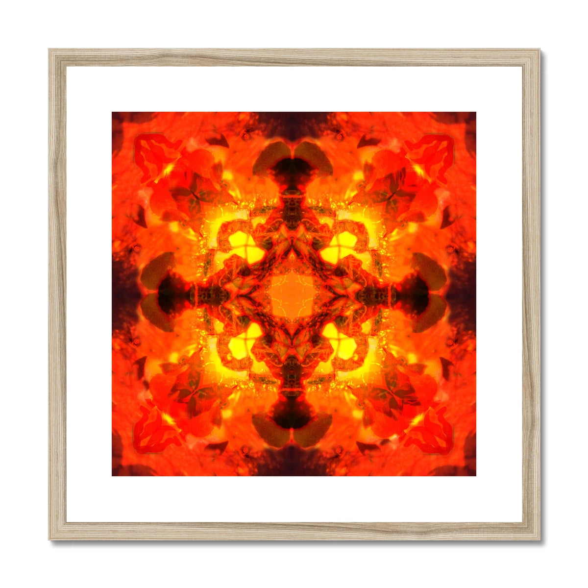 Fire Elemental Mandala Framed & Mounted Print