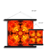 Fire Elemental Mandala Fine Art Print with Hanger